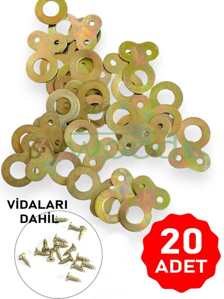 Yonca Çerçeve Tablo Askı 20 Adet Vidalarıyla Birlikte - 1