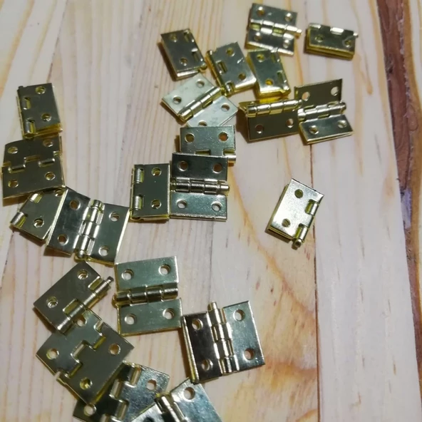 Mini Tavla Menteşe 24 Adet ve Çivileri Hobi Maket Model Kutu Sandık Aksesuar Küçük Menteşe - 5