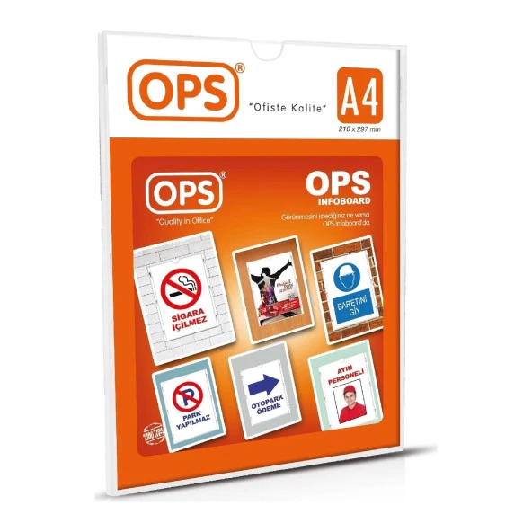 Ops Afiş Taşıyıcı Sergileme Ürünü Duvar Tipi A4 Afiş Taşıyıcı ürün görseli
