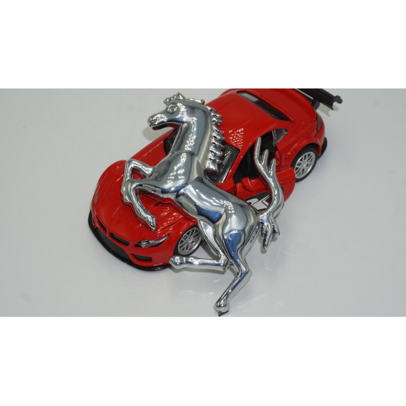 S F Ferrari Horse At Logo Krom Metal Bagaj Logo Amblem Arma - 4