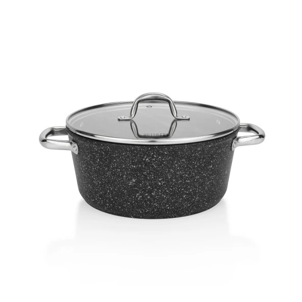 Schafer Dark Millard Yanmaz Yapışmaz Tencere Seti 7 Parça-Siyah - 4