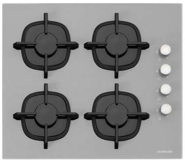 Silverline Gri Cam Ankastre Set 3420 Classy Davlumbaz - CS5343S01 Ocak - BO65E4S01 Fırın - 3