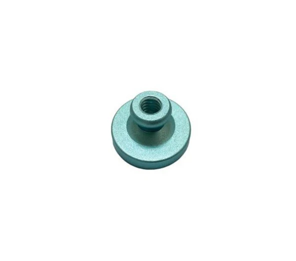 Mührü Mumu Damga 30mm Yuvarlak Boş Alüminyum Turkuaz Eloksal Kafa