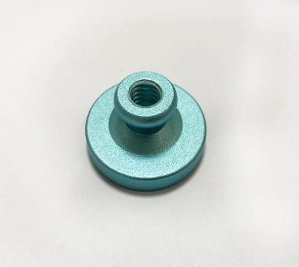 Mührü Mumu Damga 30mm Yuvarlak Boş Alüminyum Turkuaz Eloksal Kafa - Resim 5