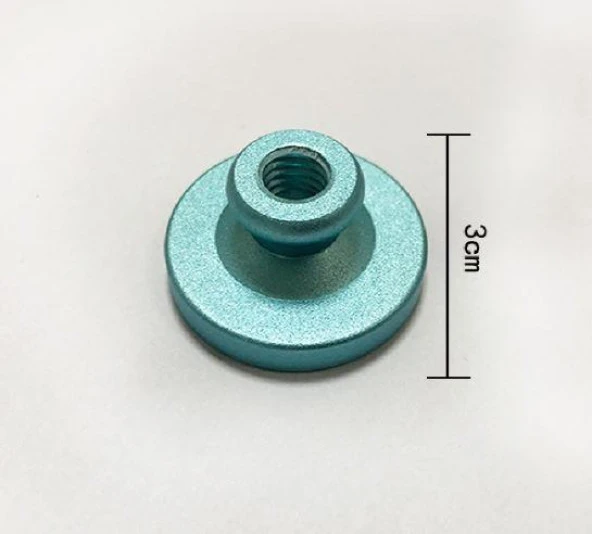 Mührü Mumu Damga 30mm Yuvarlak Boş Alüminyum Turkuaz Eloksal Kafa - Resim 9