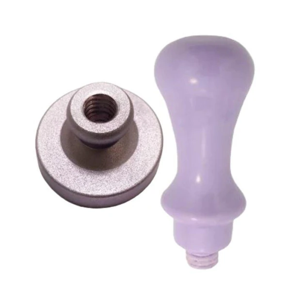 Mührü Mumu Damga 30mm Yuvarlak Boş Alüminyum Leylak Eloksal Kafa - Resim 2