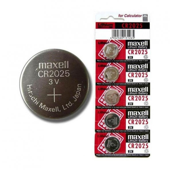 Maxell CR2025 3V Lityum Pil 5li Paket - Resim 2