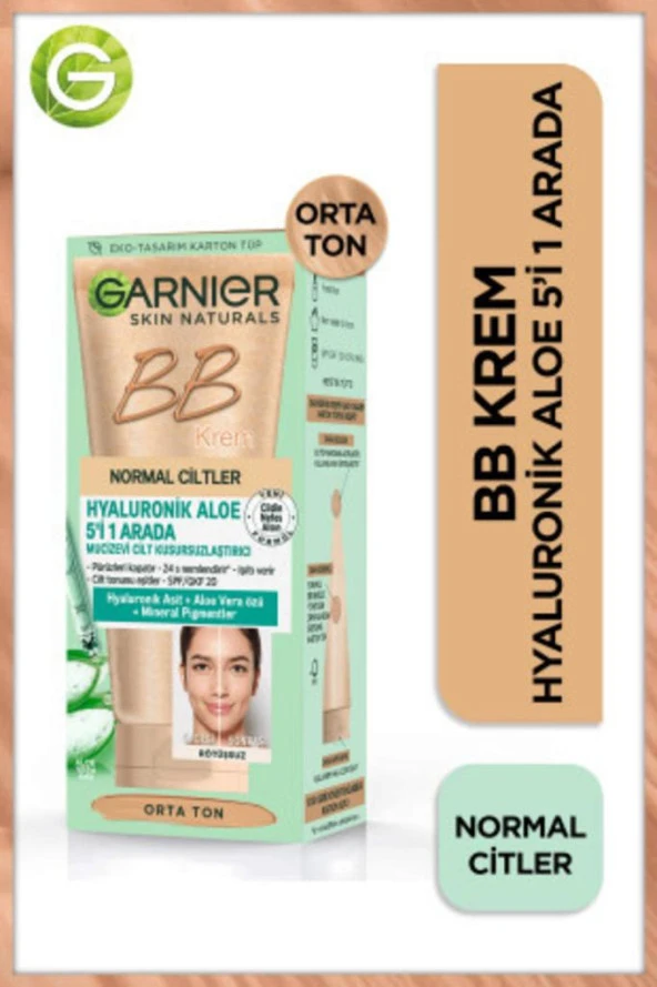 Garnier BB Krem Mucizevi Cilt Kusursuzlaştırıcı Normal Ciltler Orta Ton 50 ml