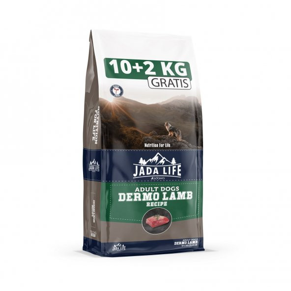 JADAWA JADA LİFE ADULT DOG FOOD DERMO WITH LAMB 10+2 KG    