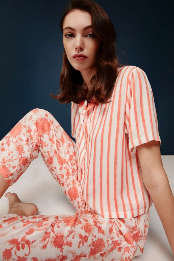 Bonnie Clyde Kadın Viskon Pijama Takımı 30004 - 4