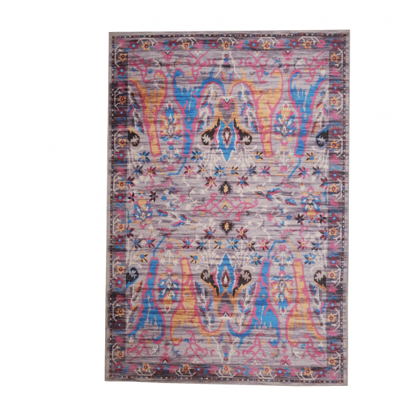 Yaseminsoy Collection Vintage Eskitme Desenli 160x230 Makinede Yıkanabilir Kilim, Halı