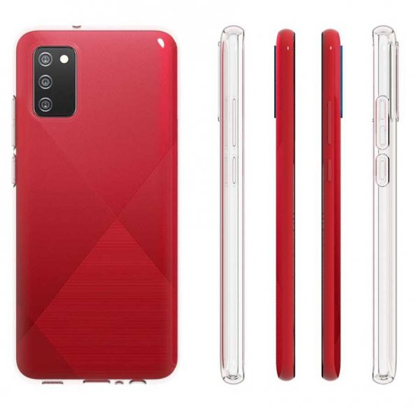 Samsung Galaxy A02S Kılıf Zore Süper Silikon Kapak  Renksiz - 5