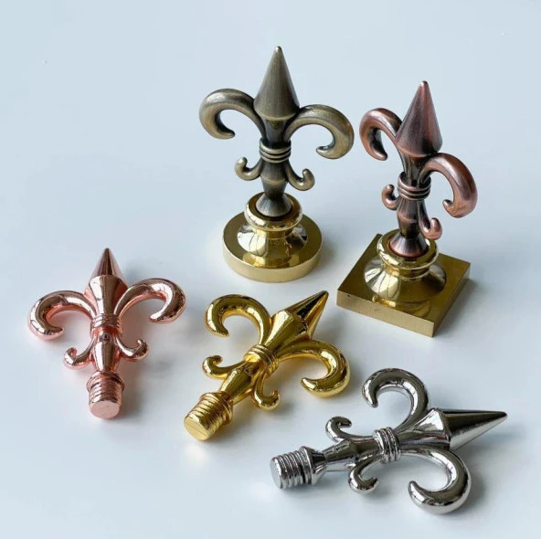 Mum Mühür Damga Kolu Döküm Metal Mühür Sapı Gold Zambak - Resim 4