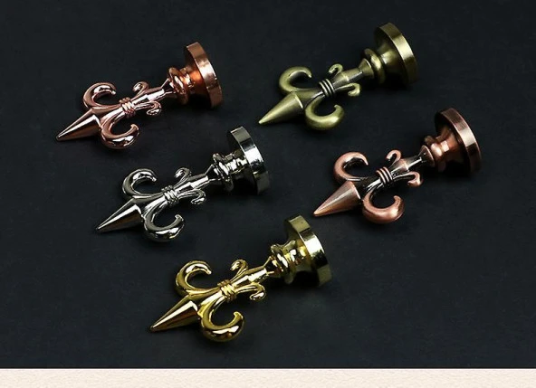 Mum Mühür Damga Kolu Döküm Metal Mühür Sapı Rose Gold Zambak - Resim 6