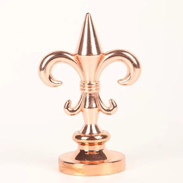 Mum Mühür Damga Kolu Döküm Metal Mühür Sapı Rose Gold Zambak - Resim 8