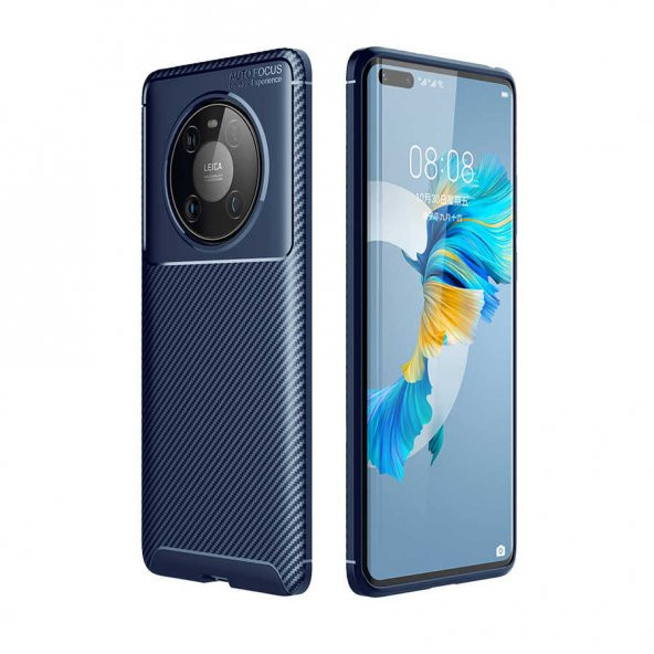 Huawei Mate 40 Pro Kılıf Focus Karbon Kamera Korumalı Silikon Kılıf