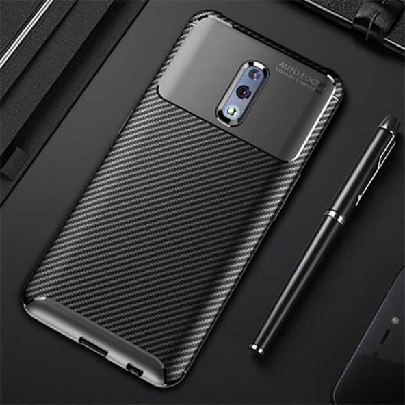 Oppo Reno Kılıf Focus Karbon Kamera Korumalı Silikon Kılıf - 2