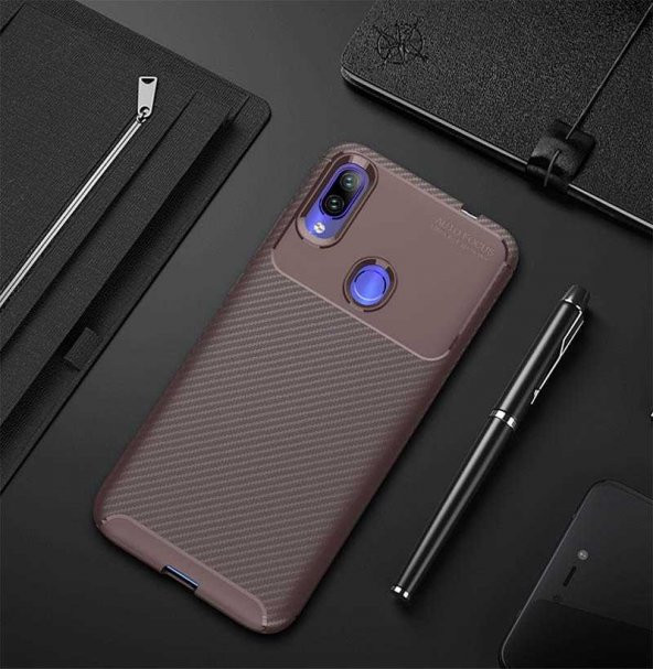 Xiaomi Redmi Note 7 Kılıf Focus Karbon Kamera Korumalı Silikon Kılıf - 3