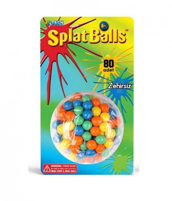 Splat Balls Renkli Boya Suda Eriyen Toplar 80li