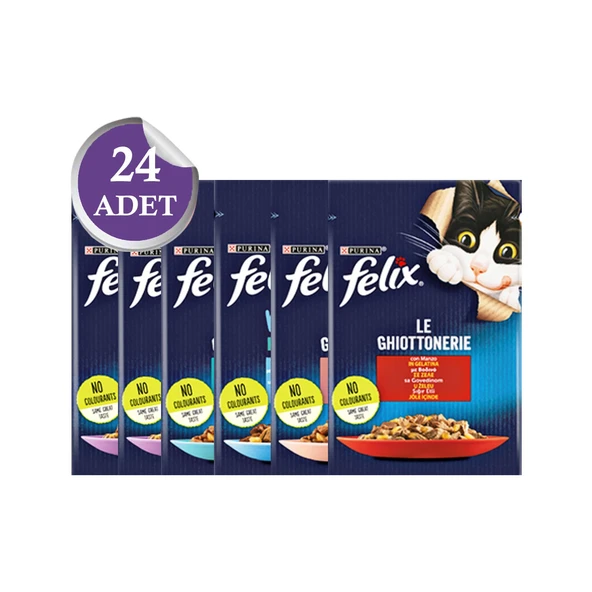 Felix Karışık Paket Pouch Kedi Konservesi 24 x 85 gr ürün görseli