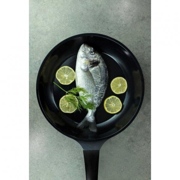 Bordain Alüminyum 24 cm Siyah Kızartma Tavası D-BOR24F