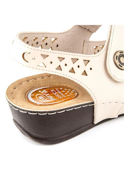 Muya Naila Topuk Jelli Anatomik Taban Kadın Sandalet Bej 36-40 - 3