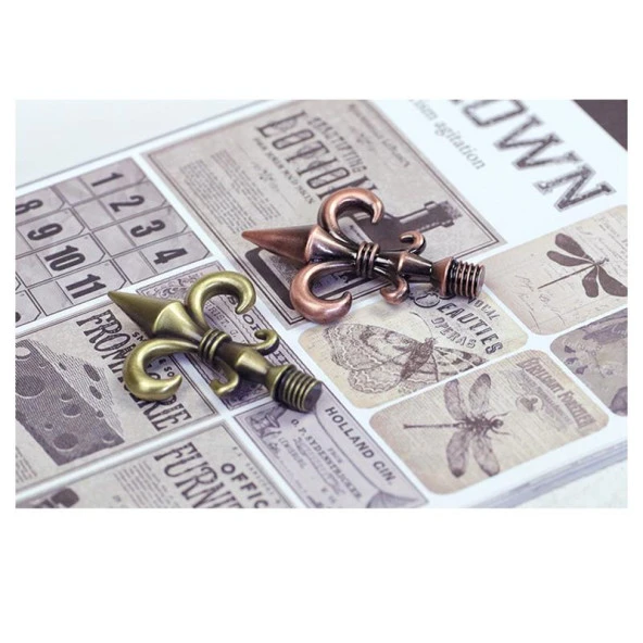 Mum Mühür Damga Kolu Döküm Metal Mühür Sapı Bronz Zambak - Resim 10