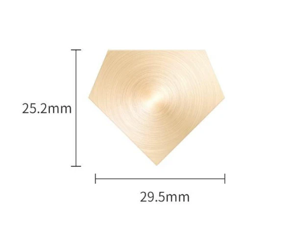 Boş Mum Mühür Pirinç Damga Kafası Diamond Şekil 25.2x29.5mm Gold - Resim 2