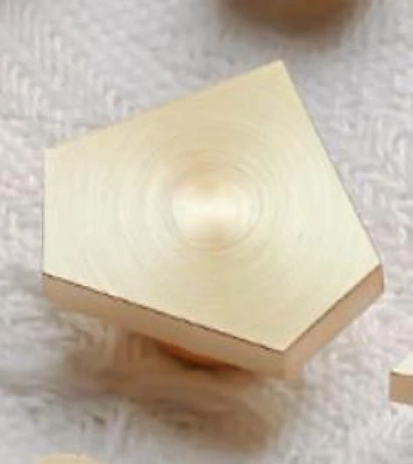 Boş Mum Mühür Pirinç Damga Kafası Diamond Şekil 25.2x29.5mm Gold - Resim 4