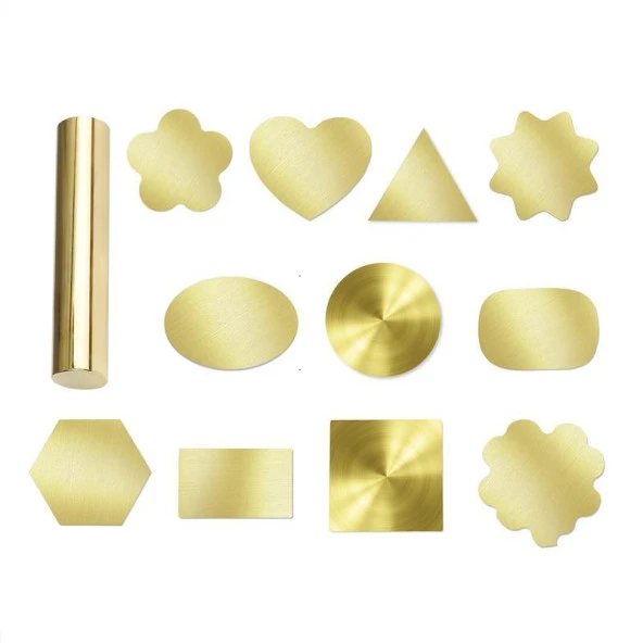Boş Mum Mühür Pirinç Damga Kafası Petek Şekil 25x28.8mm Gold - Resim 12