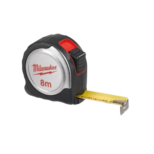 Milwaukee Ağır Hizmet Tipi Şerit Metre İnox Gövde 8mt