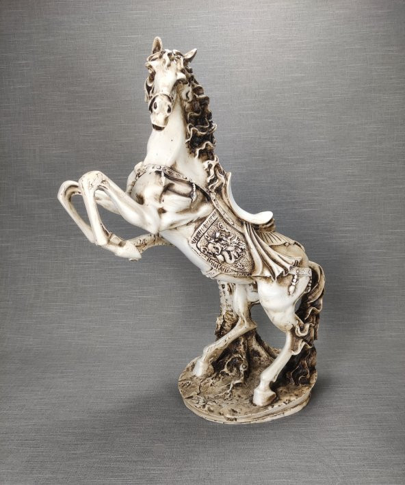 Şahlanan At Heykeli Büyük Boy 55 x 45 Dekoratif Biblo - 2