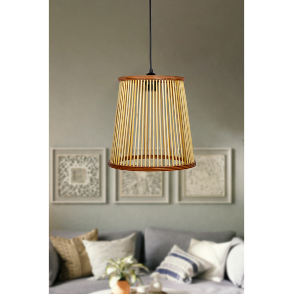 Büyük Ayder Bambu Sarkı Avize 28cm