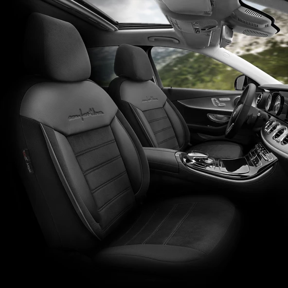 Otom Comfortline Series Universal Tay Tüyü Oto Koltuk Kılıfı  Siyah - 2