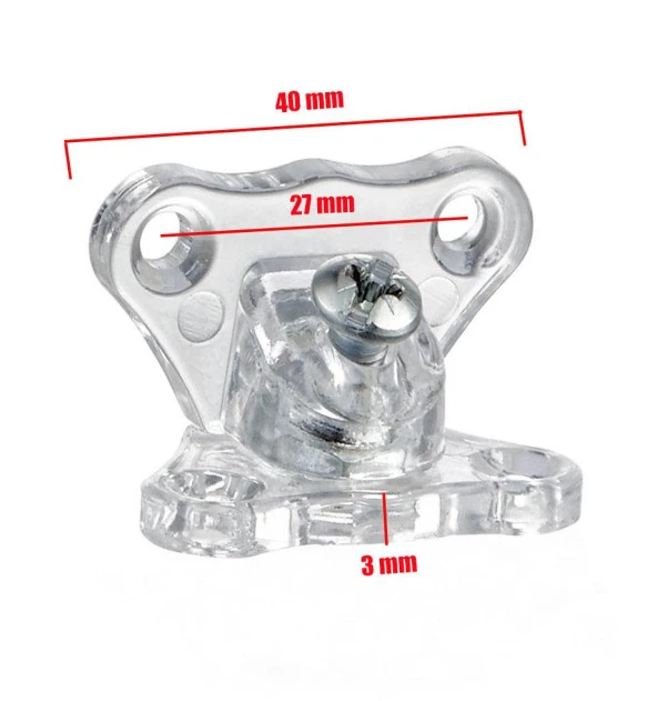 Açılı T Bağlantı Çektirme Şeffaf Plastik Köşe Birleştirme Kelebek (10 ADET) - 2