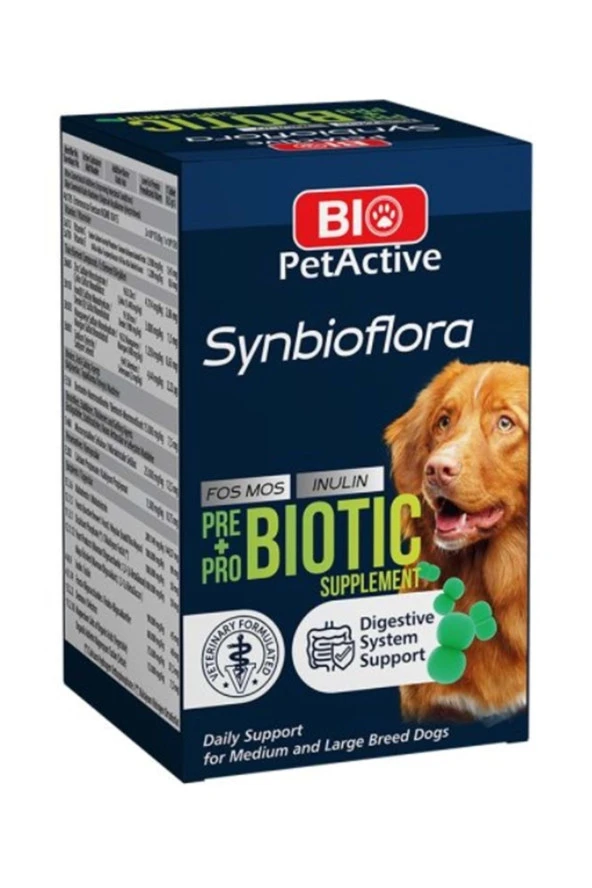 Bio Pet Active Synbioflora Probiotic Büyük Irk Köpek 60 Tablet 72 gr