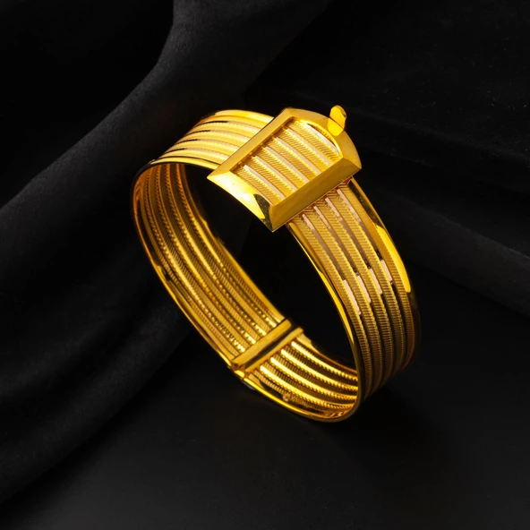 5 Sıra Klasik Rize Hasır Kelepçe Bilezik - Resim 4