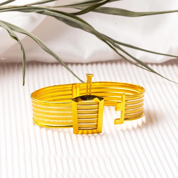 5 Sıra Klasik Rize Hasır Kelepçe Bilezik - Resim 3