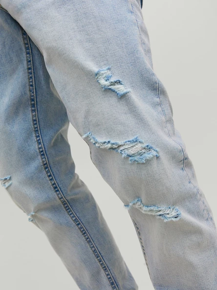 JACK JONES Glenn Model Dar Kesim Açık Renk Kot Pantolon 12223504 - Resim 6