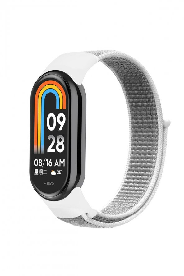Xiaomi Mi Band 8 Uyumlu Kayış Örme Cırtlı Naylon Kordon - 1