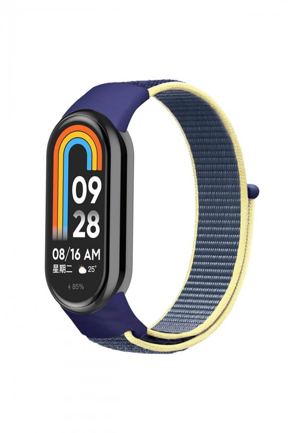 Xiaomi Mi Band 8 Uyumlu Kayış Örme Cırtlı Naylon Kordon - 1