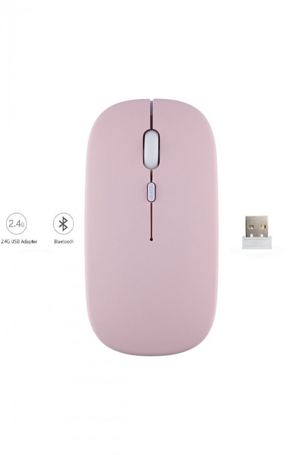 Samsung Galaxy Tab S4 T830 T835Uyumlu Mouse Bluetooth Wireless Şarj Edilebilir Fare 2.4g - 1