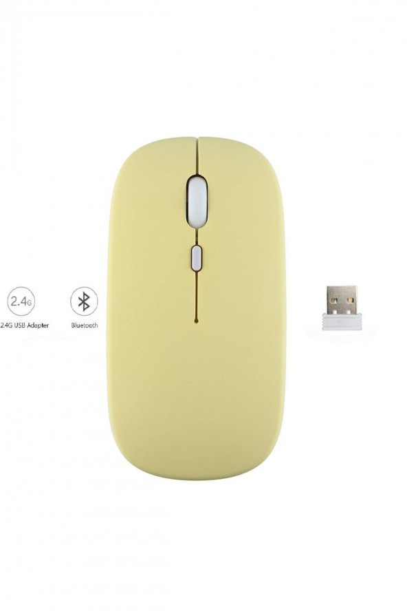 Huawei MediaPad T3 10 9.6 inç Uyumlu Mouse Bluetooth Wireless Şarj Edilebilir Fare 2.4g