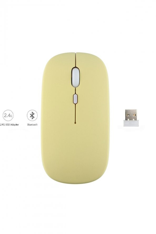 Samsung Galaxy Tab 4 T530 T532 T535 Uyumlu Mouse Bluetooth Wireless Şarj Edilebilir Fare 2.4g
