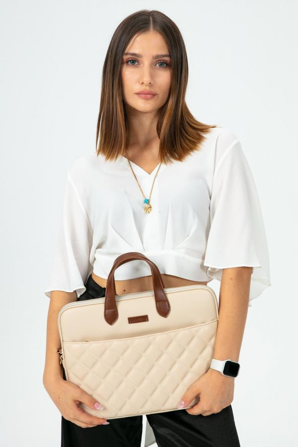 Kadın Evrak Çantası Notebook Bölmeli 8683255012299 - 10