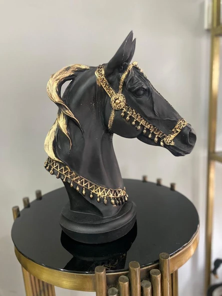 Dekoratif At Kafası Büst Büyük Boy Heykeli - 2