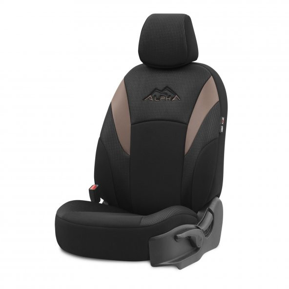 Otom Alpha Design Özel Tasarım Oto Koltuk Kılıfı  Siyah-Bej