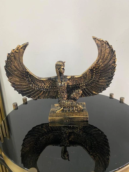 Dekoratif İsis Biblo Mısır Tanrıçası Melek şamdan modeli biblo - 4