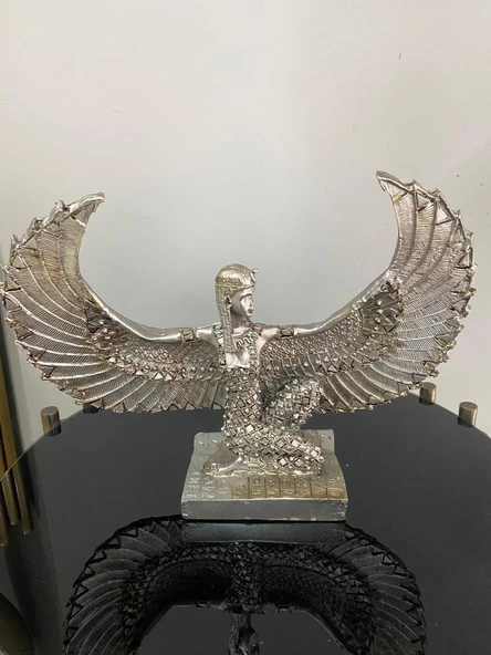 Dekoratif İsis Biblo Mısır Tanrıçası Melek şamdan modeli biblo - 9
