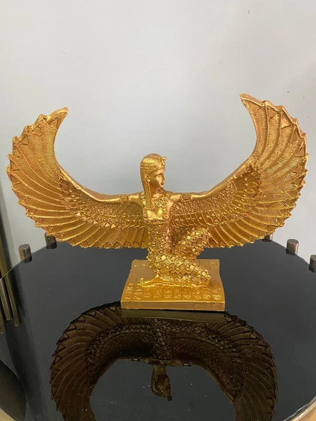 Dekoratif İsis Biblo Mısır Tanrıçası Melek şamdan modeli biblo - 2